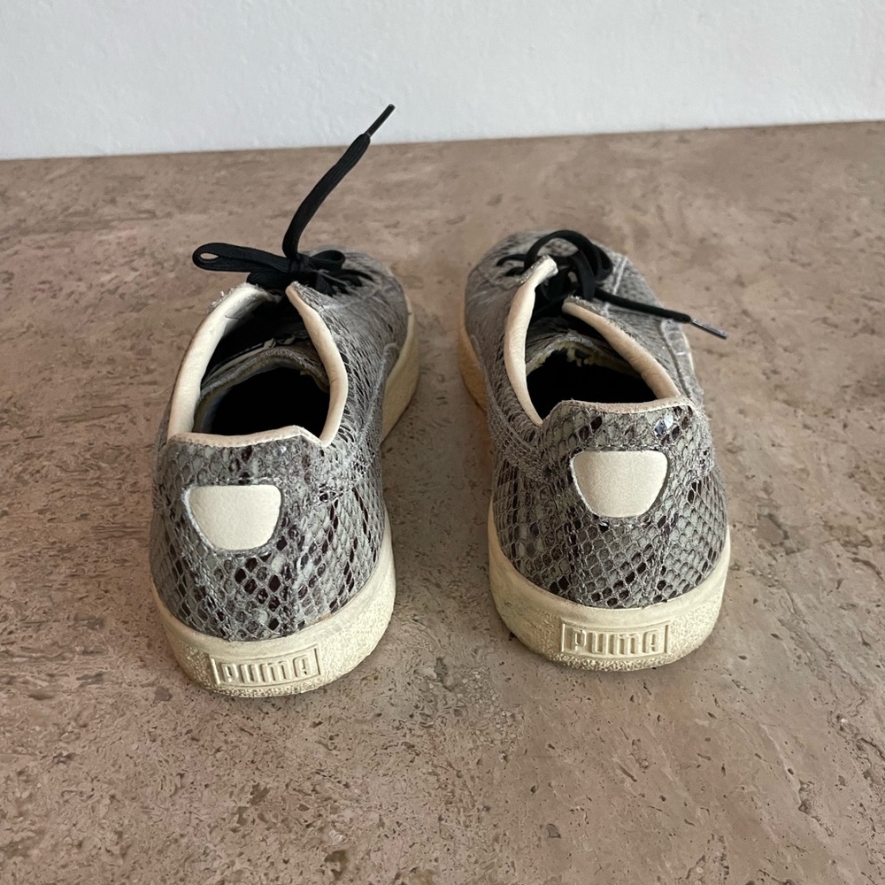 PUMA Snake Print Clyde Sneaker w/ Black Laces - Picture 3 of 5